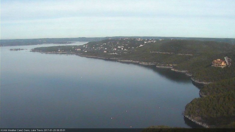 Lake Travis webcam, January 20, 2017 9:05 AM CT