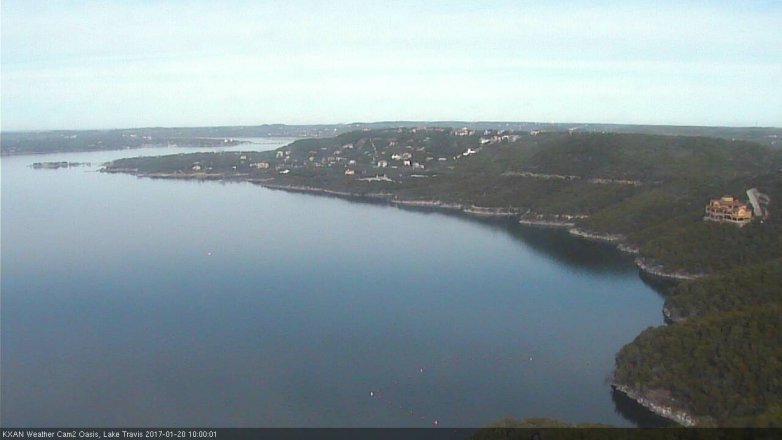 Lake Travis webcam, January 20, 2017 9:10 AM CT