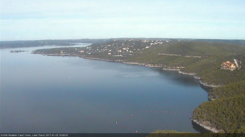 Lake Travis webcam, January 20, 2017 9:15 AM CT