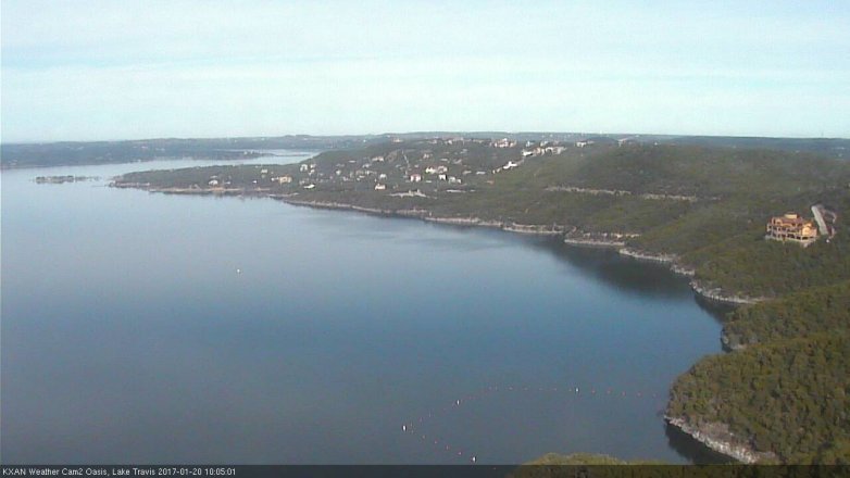 Lake Travis webcam, January 20, 2017 9:35 AM CT