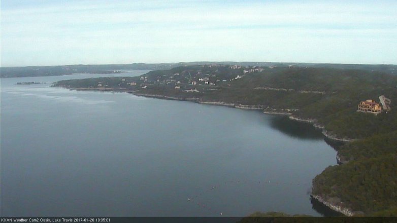 Lake Travis webcam, January 20, 2017 9:55 AM CT
