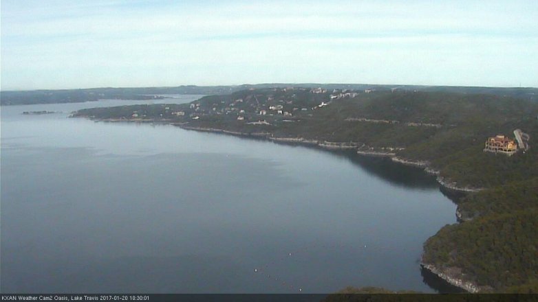 Lake Travis webcam, January 20, 2017 10:00 AM CT