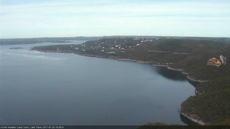 Lake Travis webcam, January 20, 2017 10:05 AM CT