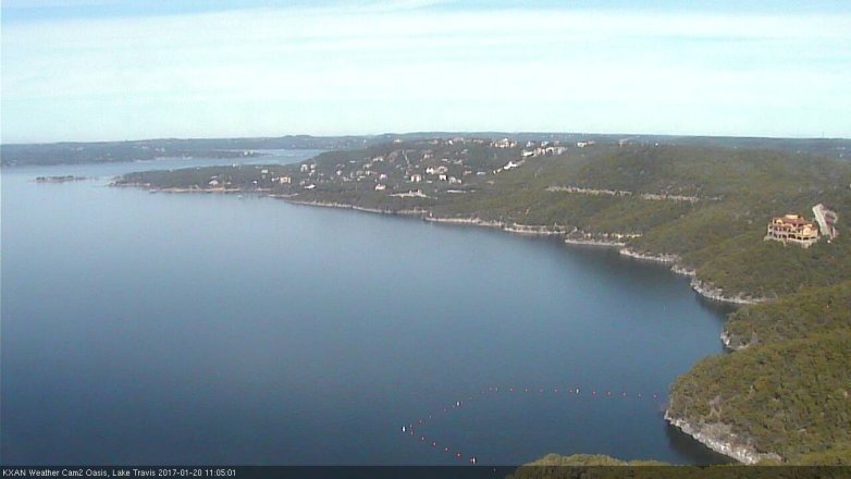 Lake Travis webcam, January 20, 2017 10:15 AM CT