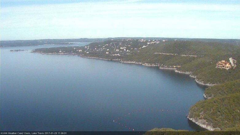 Lake Travis webcam, January 20, 2017 10:20 AM CT