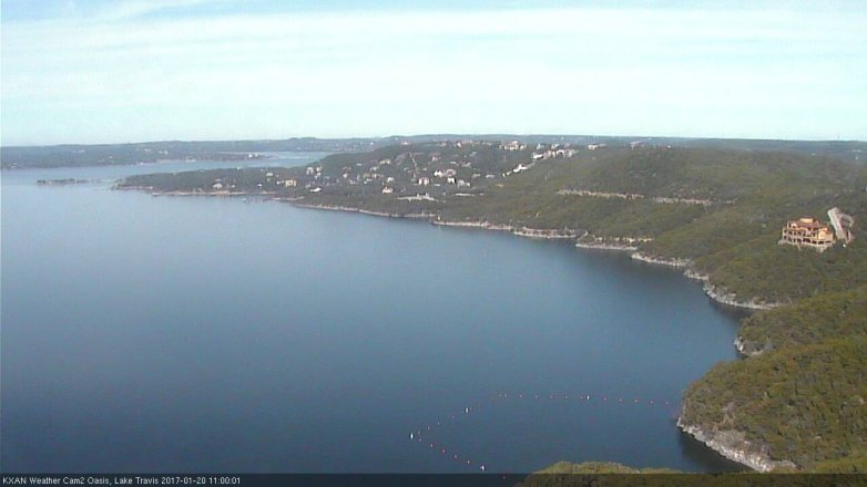 Lake Travis webcam, January 20, 2017 10:25 AM CT
