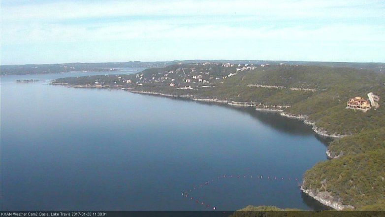 Lake Travis webcam, January 20, 2017 10:35 AM CT