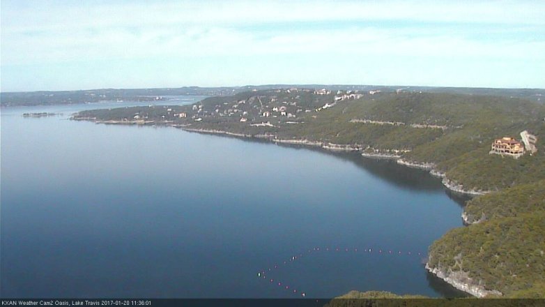 Lake Travis webcam, January 20, 2017 11:00 AM CT