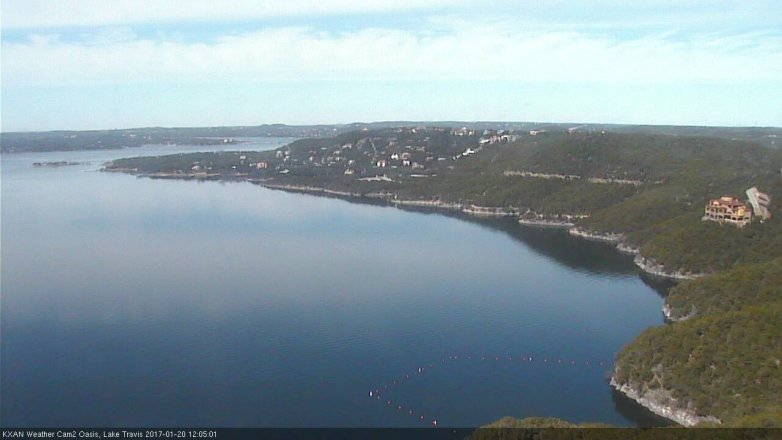 Lake Travis webcam, January 20, 2017 11:15 AM CT