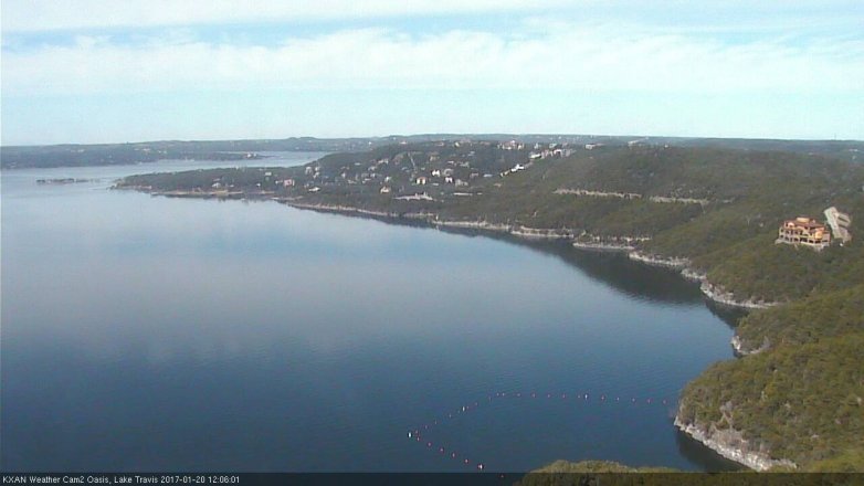 Lake Travis webcam, January 20, 2017 11:35 AM CT