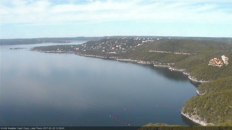 Lake Travis webcam, January 20, 2017 11:45 AM CT