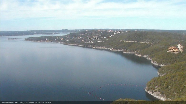 Lake Travis webcam, January 20, 2017 11:50 AM CT