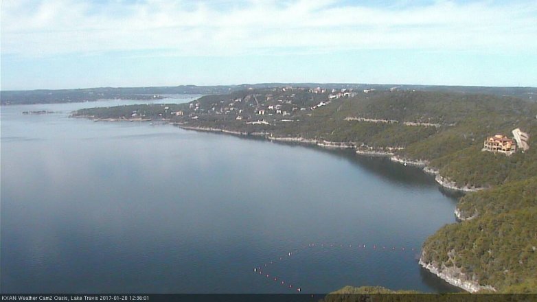 Lake Travis webcam, January 20, 2017 12:00 PM CT