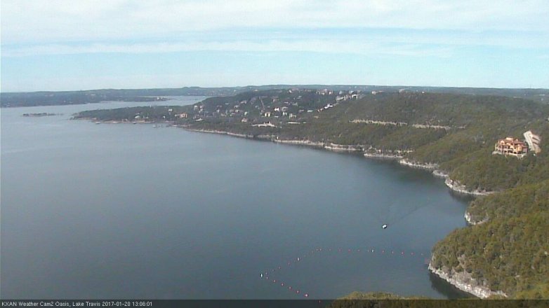 Lake Travis webcam, January 20, 2017 12:10 PM CT