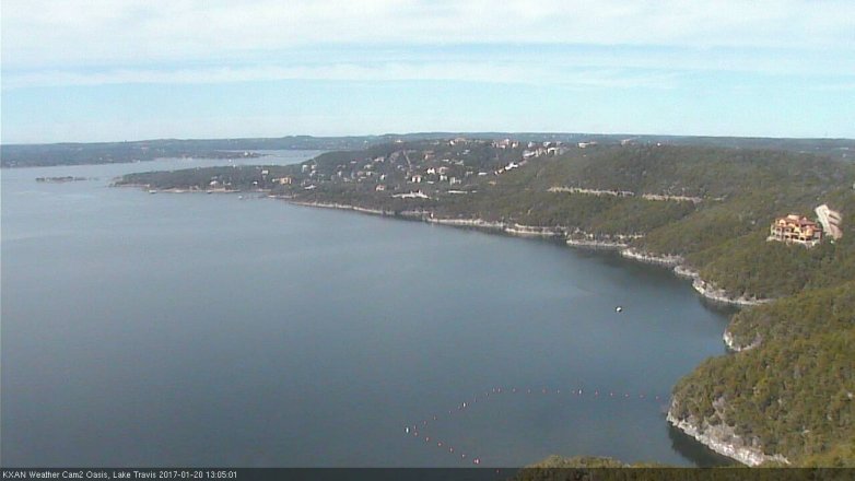 Lake Travis webcam, January 20, 2017 12:25 PM CT