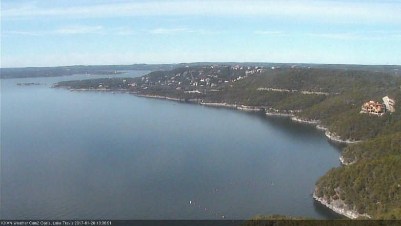 Lake Travis webcam, January 20, 2017 12:45 PM CT