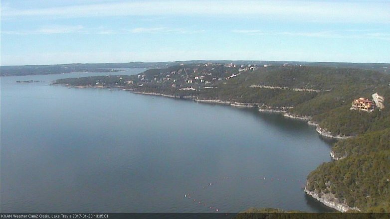 Lake Travis webcam, January 20, 2017 12:55 PM CT