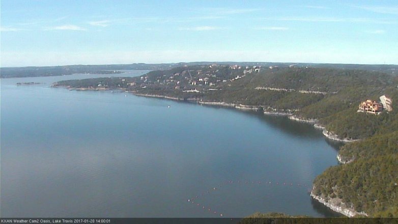 Lake Travis webcam, January 20, 2017 1:05 PM CT
