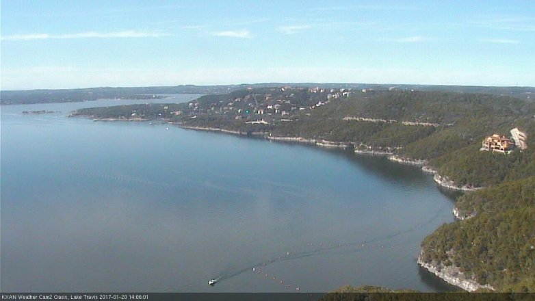 Lake Travis webcam, January 20, 2017 1:30 PM CT