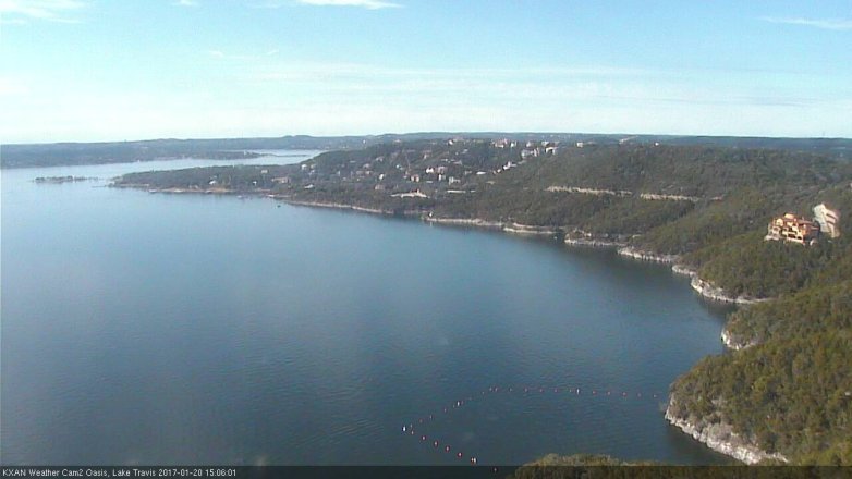 Lake Travis webcam, January 20, 2017 2:15 PM CT