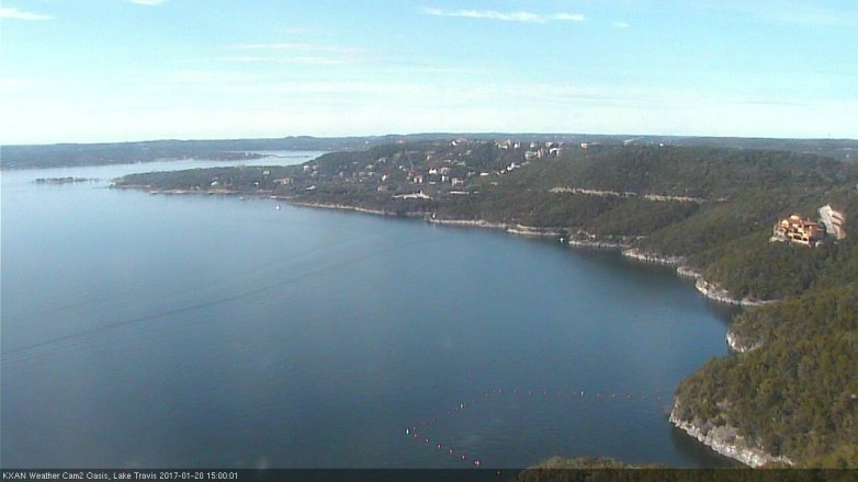 Lake Travis webcam, January 20, 2017 2:20 PM CT