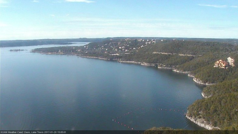 Lake Travis webcam, January 20, 2017 2:25 PM CT
