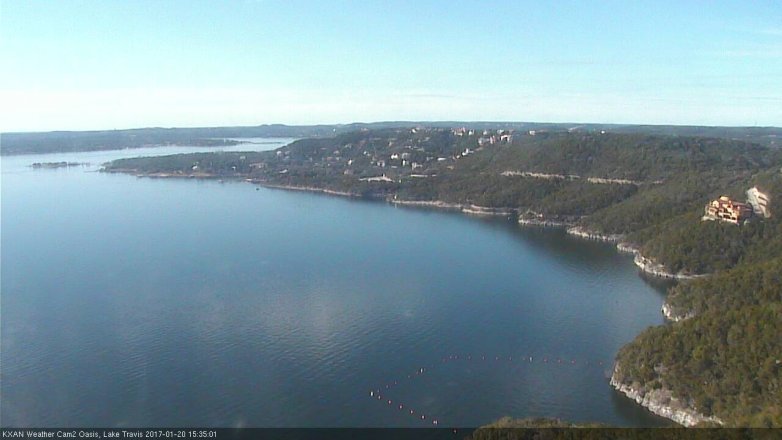 Lake Travis webcam, January 20, 2017 2:40 PM CT