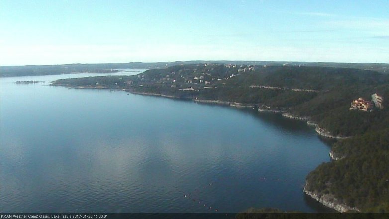 Lake Travis webcam, January 20, 2017 2:55 PM CT
