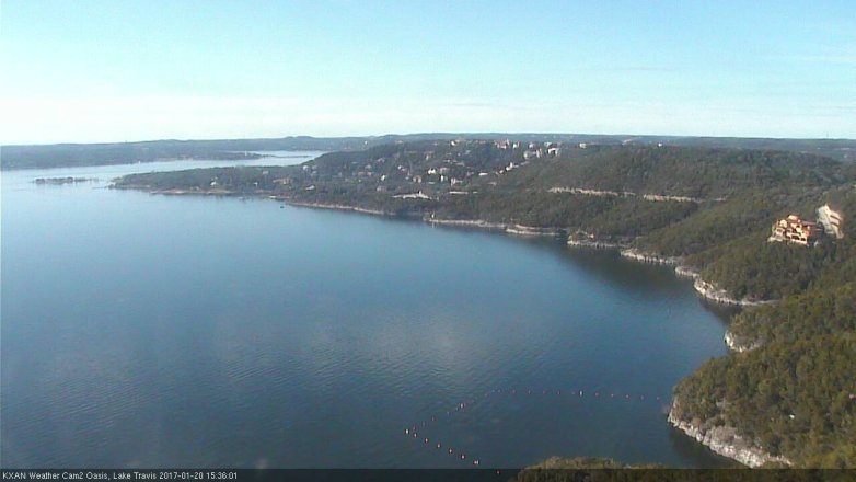 Lake Travis webcam, January 20, 2017 3:00 PM CT