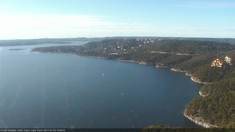 Lake Travis webcam, January 20, 2017 3:30 PM CT