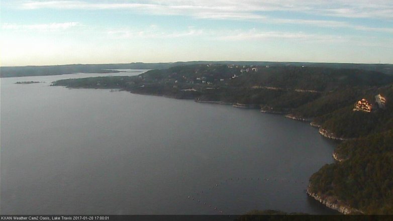 Lake Travis webcam, January 20, 2017 4:15 PM CT