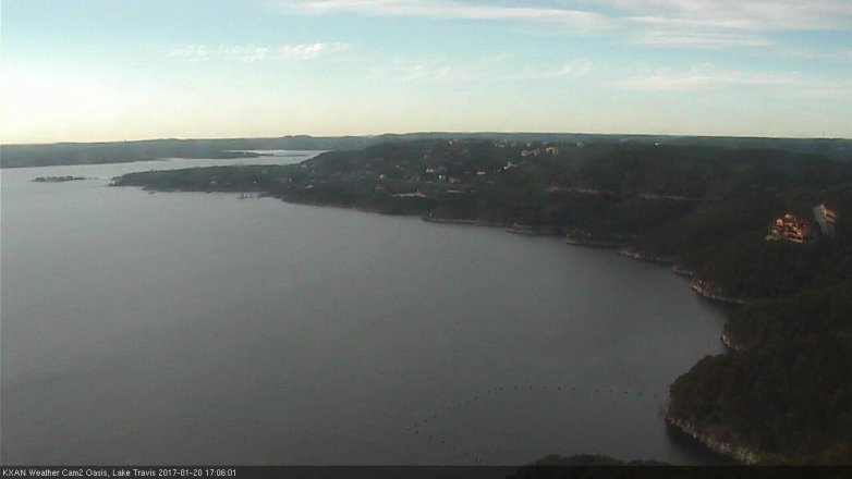 Lake Travis webcam, January 20, 2017 4:20 PM CT