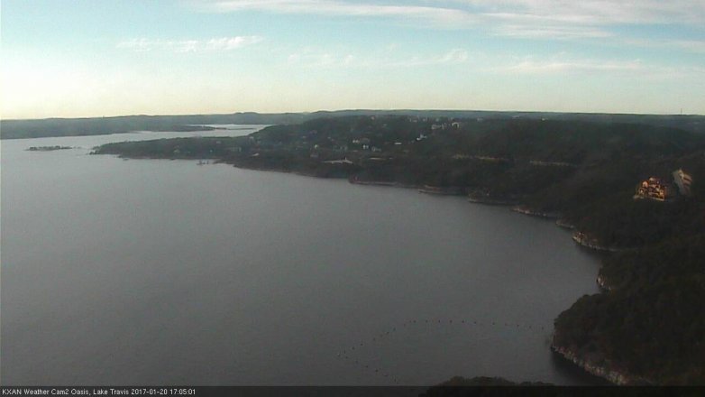 Lake Travis webcam, January 20, 2017 4:25 PM CT