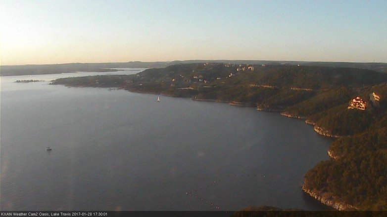 Lake Travis webcam, January 20, 2017 4:40 PM CT