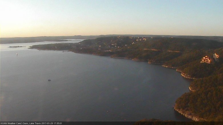 Lake Travis webcam, January 20, 2017 4:45 PM CT