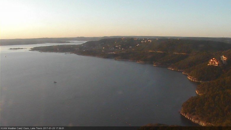 Lake Travis webcam, January 20, 2017 5:00 PM CT