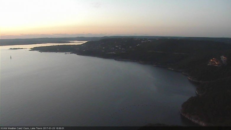 Lake Travis webcam, January 20, 2017 5:10 PM CT