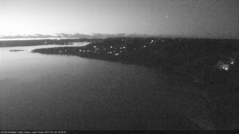 Lake Travis webcam, January 20, 2017 5:50 PM CT