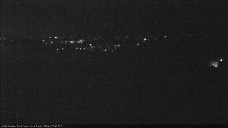Lake Travis webcam, January 20, 2017 6:20 PM CT