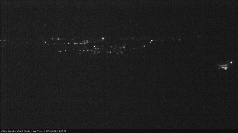 Lake Travis webcam, January 20, 2017 7:15 PM CT