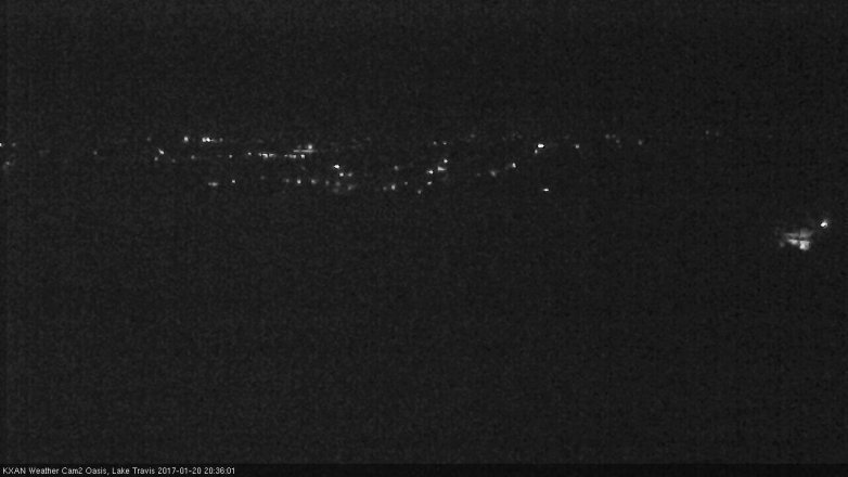 Lake Travis webcam, January 20, 2017 7:45 PM CT