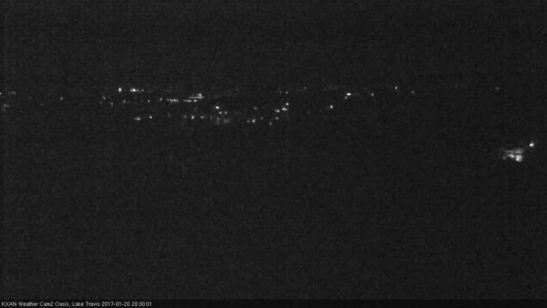 Lake Travis webcam, January 20, 2017 7:50 PM CT