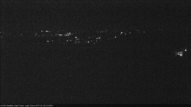 Lake Travis webcam, January 20, 2017 8:25 PM CT