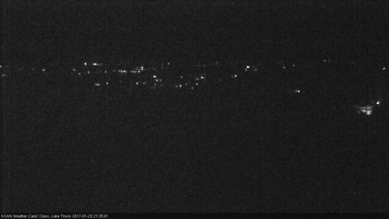 Lake Travis webcam, January 20, 2017 8:55 PM CT