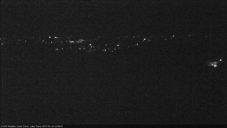 Lake Travis webcam, January 20, 2017 9:20 PM CT