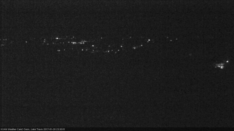 Lake Travis webcam, January 20, 2017 10:50 PM CT