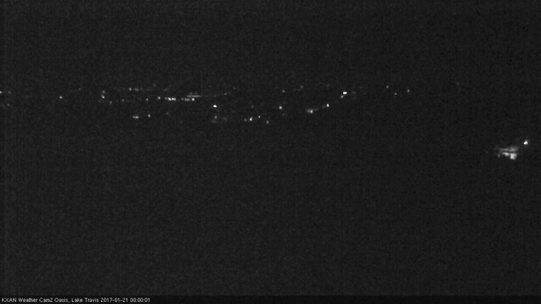 Lake Travis webcam, January 20, 2017 11:05 PM CT