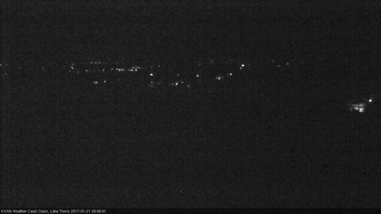 Lake Travis webcam, January 20, 2017 11:25 PM CT