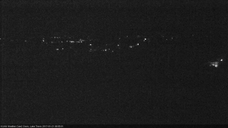 Lake Travis webcam, January 20, 2017 11:35 PM CT