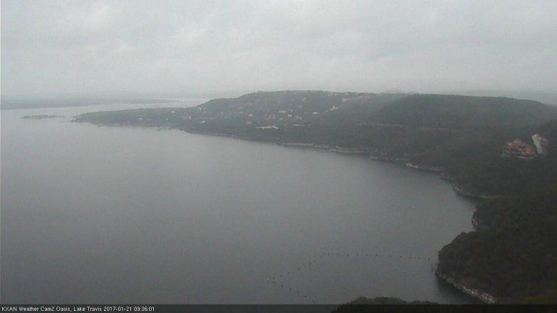 Lake Travis webcam, January 21, 2017 9:00 AM CT